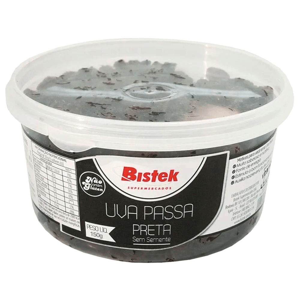 Uva Passa Preta Sem Semente 150g